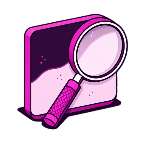 A magnifying glass examining marketing performance